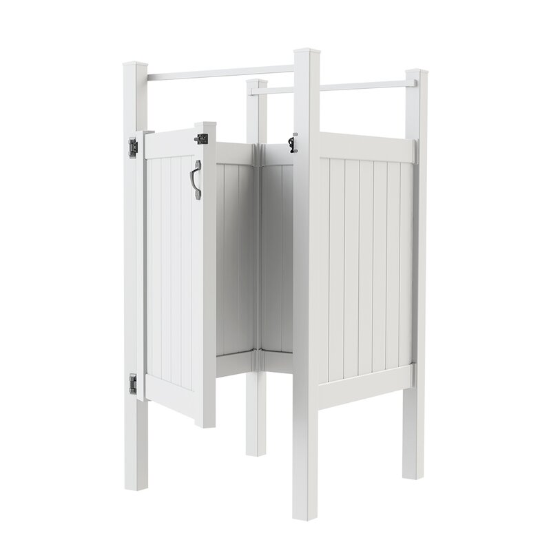 4 ft. x 4 ft. Outdoor Shower Stall Kit with Un-Assembled Gate - Furni ...