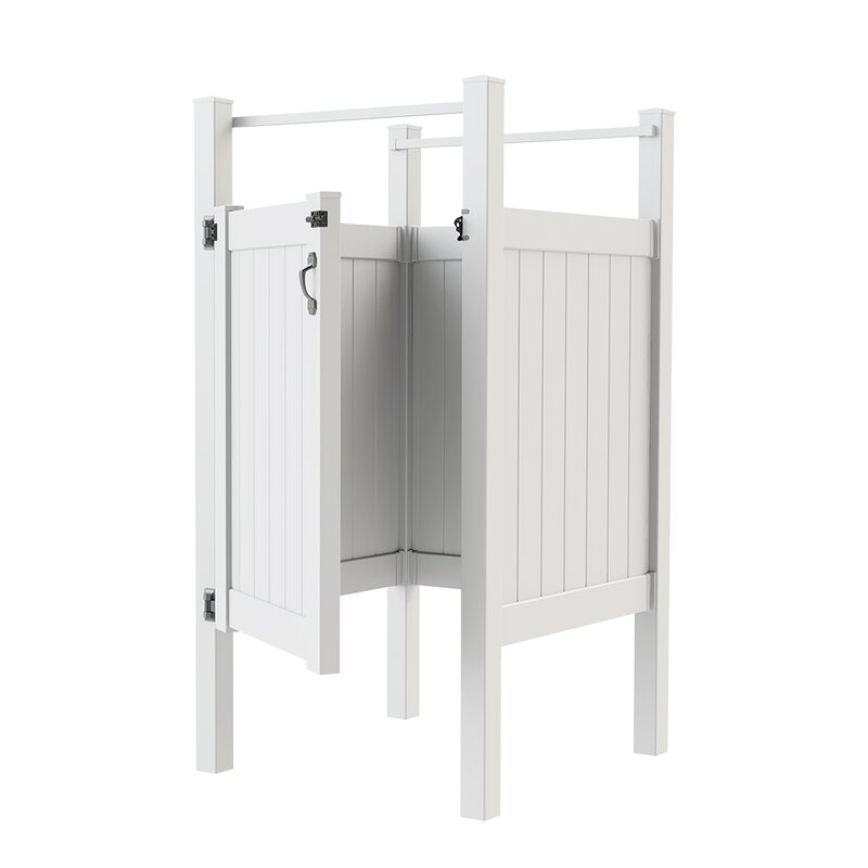 4 Ft X 4 Ft Outdoor Shower Stall Kit With Un Assembled Gate Furni   4 Ft X 4 Ft Outdoor Shower Stall Kit With Un Assembled Gate Urvia 