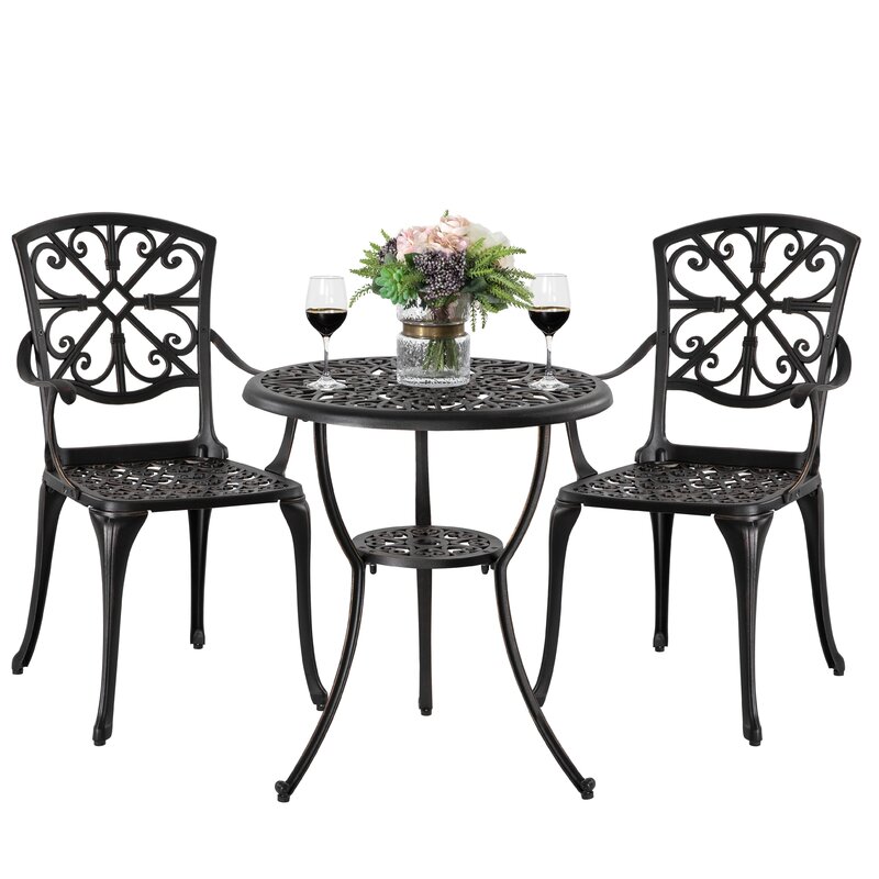 Antanas Round 2 - Person Outdoor Dining Set - Furni Outdoor World