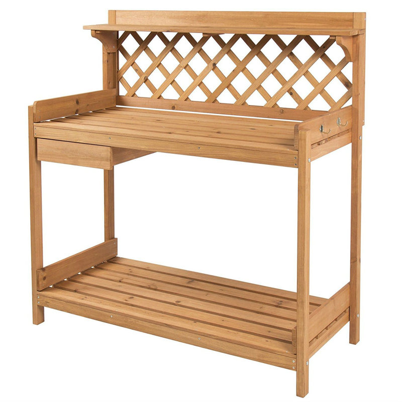 Kemondre Wood Potting Bench - Furni Outdoor World