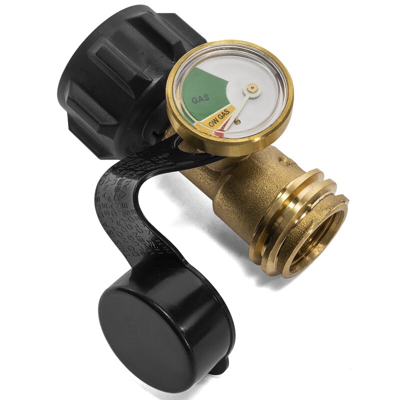 universal propane tank gauge level indicator leak detector gas pressure meter for rv camper bbq gas grill heater and more appliances type 1 connection part number 95542 kypog