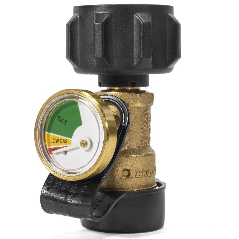 universal propane tank gauge level indicator leak detector gas pressure meter for rv camper bbq gas grill heater and more appliances type 1 connection part number 95542 rm60l