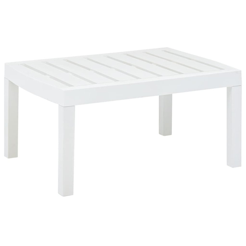 White Outdoor Side Table Garden Patio End Coffee Table with Storage ...